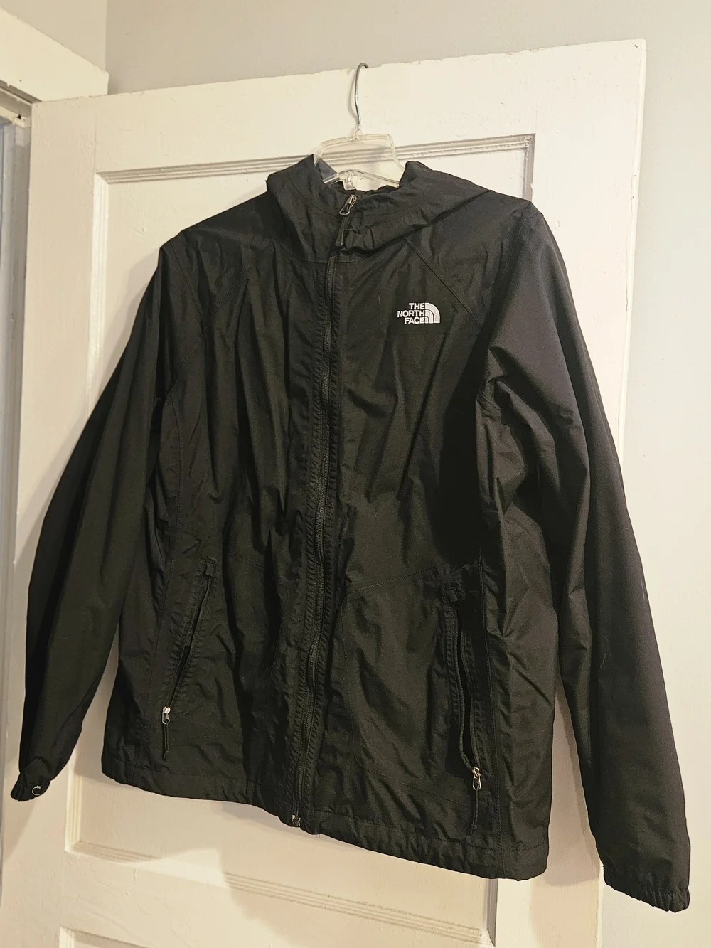 The North Face Men's Black Hooded Rain Jacket, Size XL